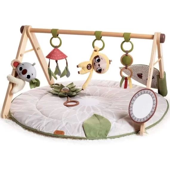 TINY LOVE Tapis d&rsquo;Éveil Boho Chic, Tapis de Jeu pour Bébé, Arche de Jouets en Bois – Dès la Naissance vert