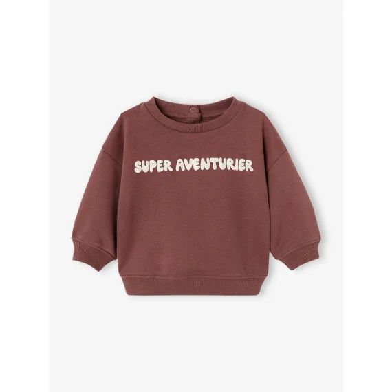 Sweat personnalisable bébé garçon bordeaux