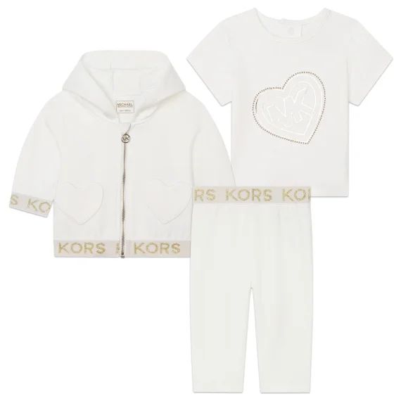 ENSEMBLE JOGGING Fille Blanc