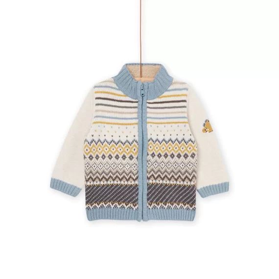 Gilet En Tricot À Motifs Jacquard – Blanc