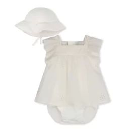 Ensemble robe et chapeau Fille Rose