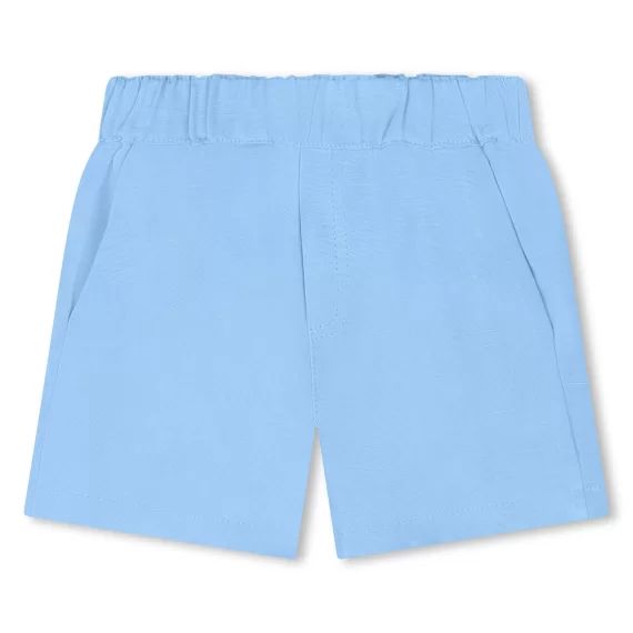 Short uni avec broderie placée Garçon