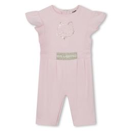 Combinaison en coton Fille Rose