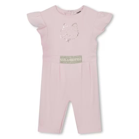 Combinaison en coton Fille Rose