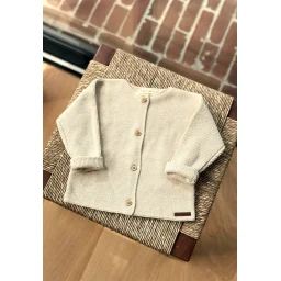 Gilet Bébé En Tricot Lou Ecru