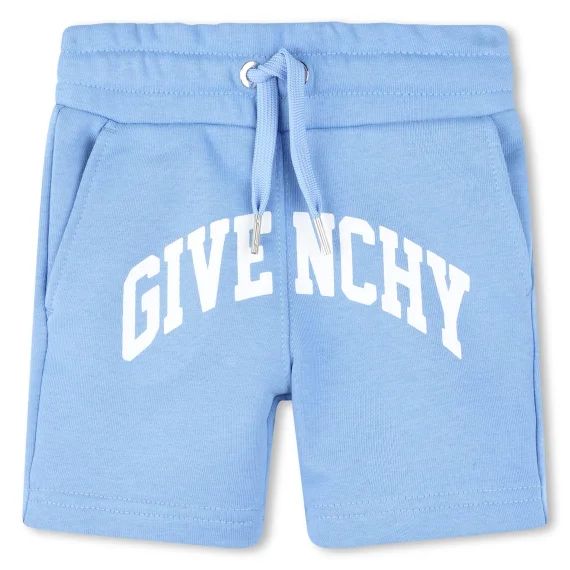 Short en molleton avec imprimé Garçon Bleu