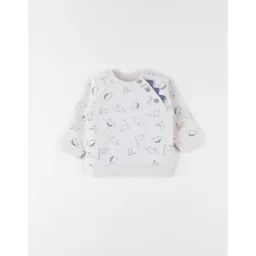 Pull Imprimé Dino Molleton Vanille Beige