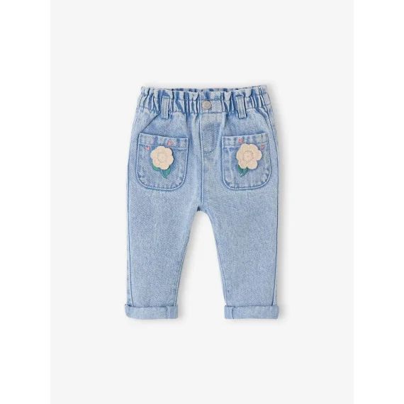 Jean détail fantaisie bébé denim bleached
