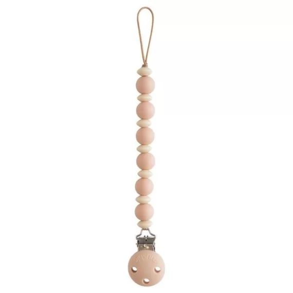Attache Sucette Mushie Luna Rose – Avec Clip – Porte Tétine Bébé – Mushie Rose