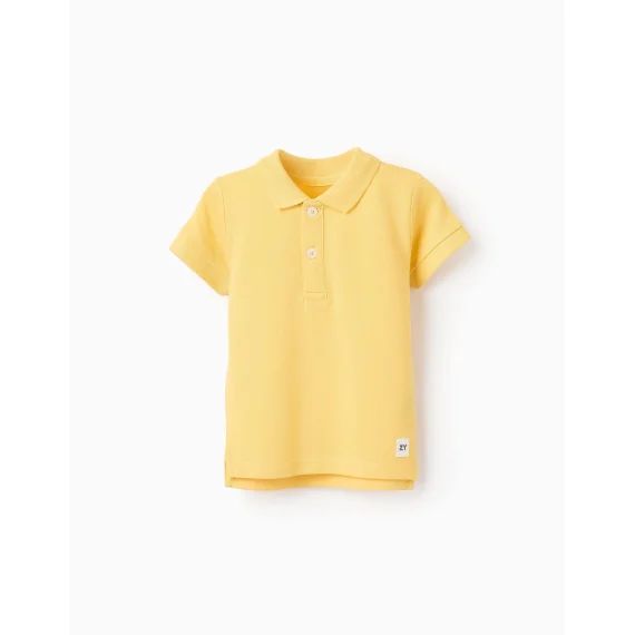 Polo En Coton Jaune