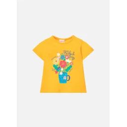 T-shirt À Manches Courtes Avec Col Rond Jaune