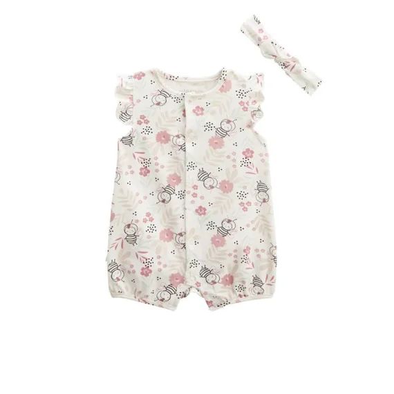 Combishort Bébé + Bandeau Mya Blanc