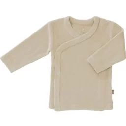 Cardigan croisé en velours bio Sandshell (6-12 mois : 67 à 74 cm)