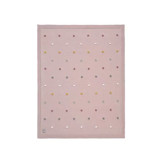 Couverture en coton bio Cozy Home Rose (80 x 110 cm)