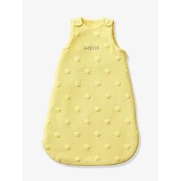 Gigoteuse été motifs jacquard jaune pastel