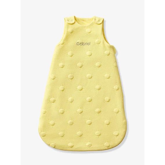 Gigoteuse été motifs jacquard jaune pastel