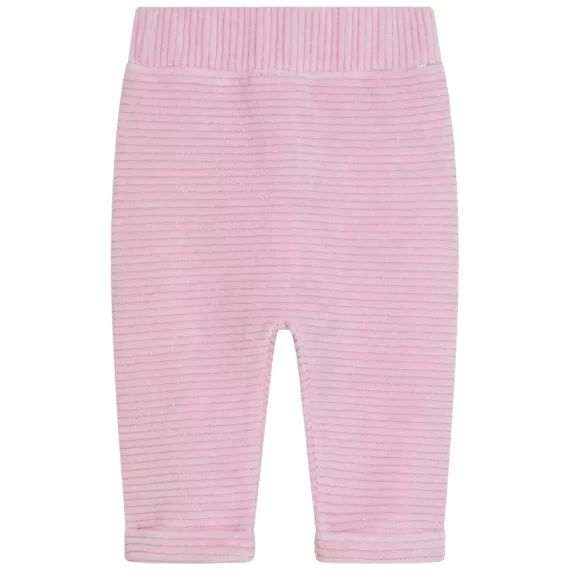 Legging en velours côtelé Fille Rose