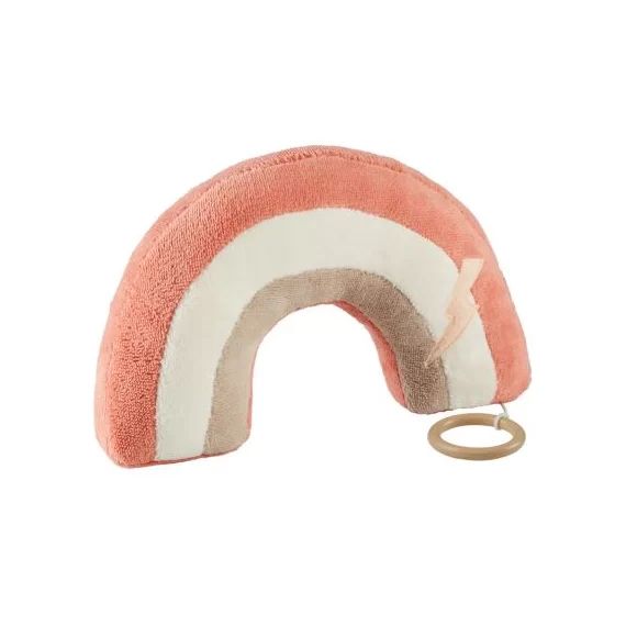 Arc-en-ciel en bambou corail taupe (mélodie au choix)
