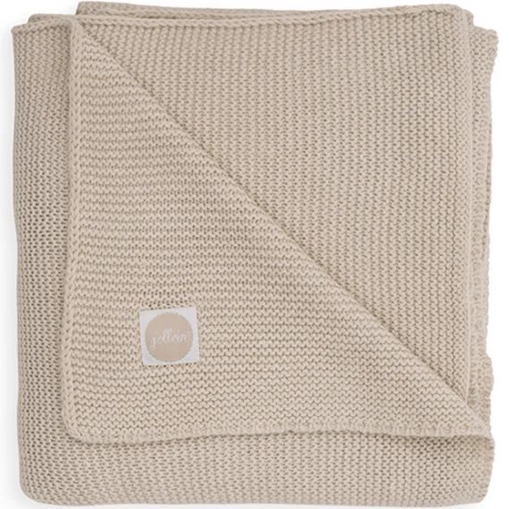Couverture bébé en coton Basic knit nougat (75 x 100 cm)