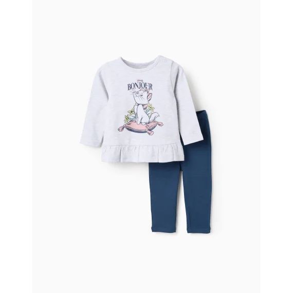 Pyjama En Coton Avec Volants Marie Gris Clair