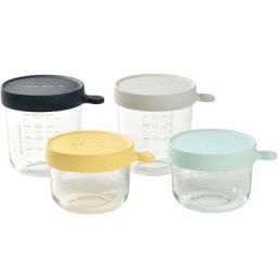 Coffret 4 pots de conservation en verre (150 ml et 250 ml)