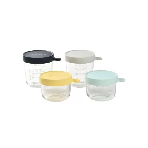 Coffret 4 pots de conservation en verre (150 ml et 250 ml)