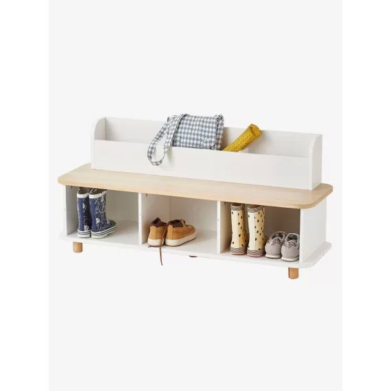 Meuble à chaussures LIGNE PTILOU blanc/bois