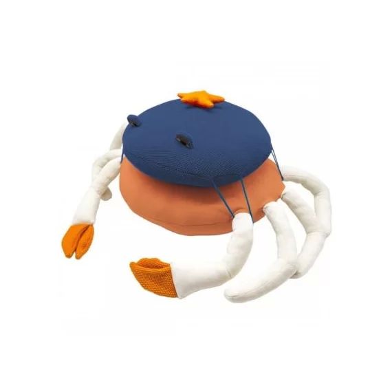 Coussin 2 en 1 crabe bleu océan (106 x 42 cm)
