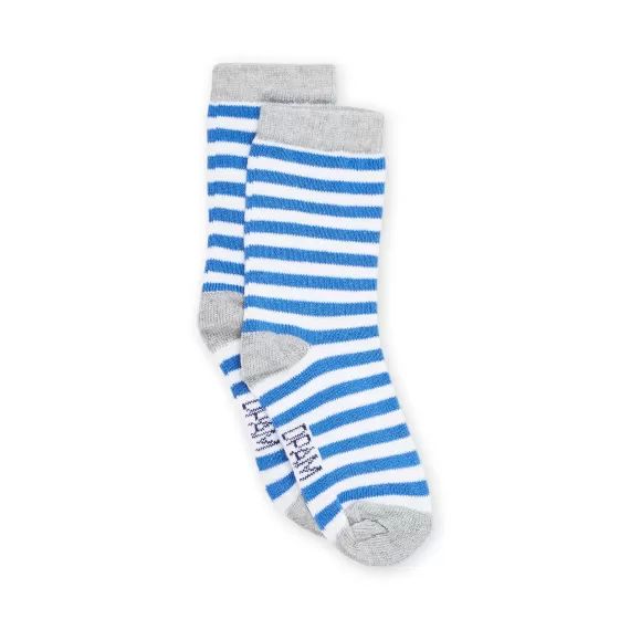 Chaussettes Bleues À Imprimé À Rayures