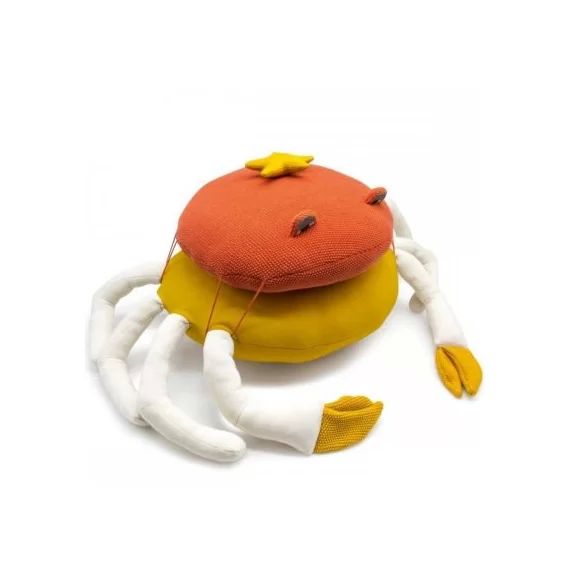 Coussin 2 en 1 crabe corail (106 x 42 cm)