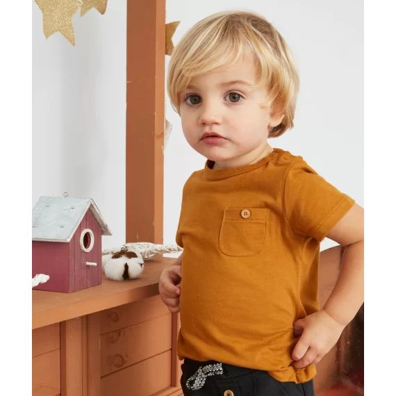 Le t-shirt camel en coton