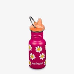 Gourde Inox 355 Ml Bouchon Sippy Happy Flowers Rose