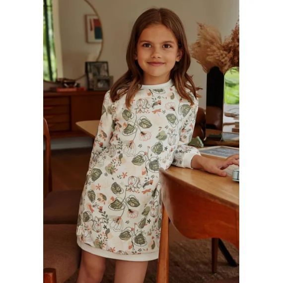 Robe Bébé En Molleton Lily Ecru