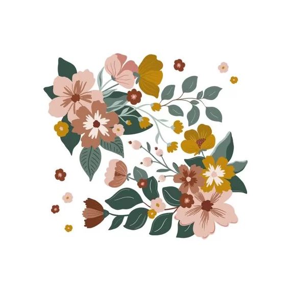 Stickers muraux Blooming Bouquets (70 x 64 cm)