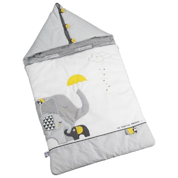Nid D&rsquo;ange Nomade Bébé En Coton Gris