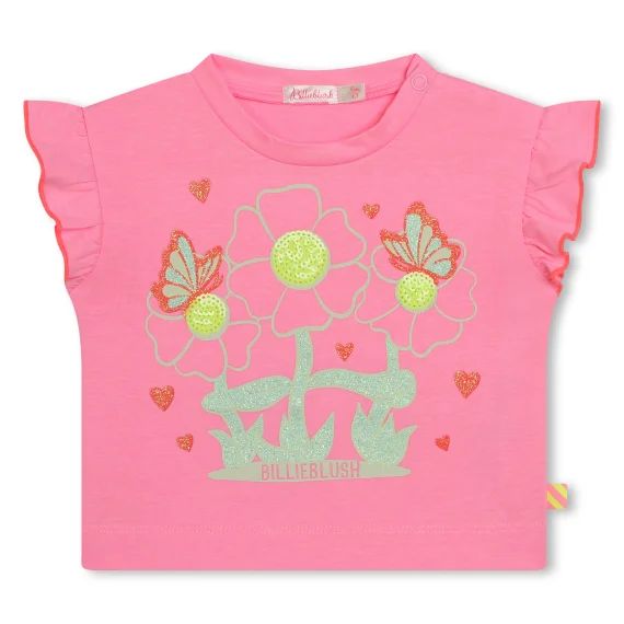 T-shirt à manches courtes Fille Rose