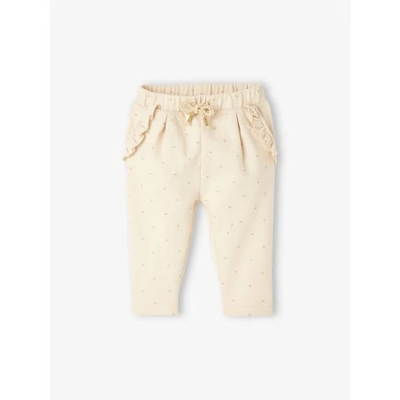 Pantalon molleton bébé fille écru