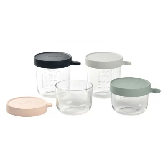 Coffret 4 Portions Verre Béaba – Eucalyptus