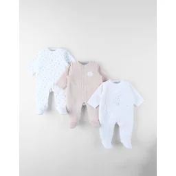 Set De 3 Dors-bien En Velours Ecru
