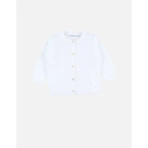 Cardigan En Tricot Fin Blanc