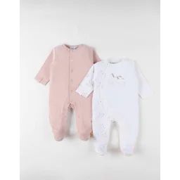 Set De 2 Pyjamas Bébé Jersey Rose