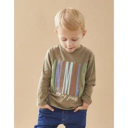 T-shirt Manches Longues Imprimé animals Vert