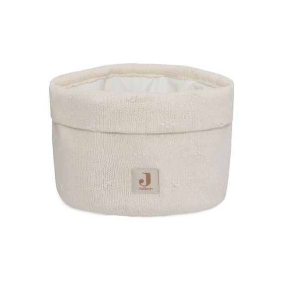 Panier De Rangement Cosy Knit En Coton Blanc
