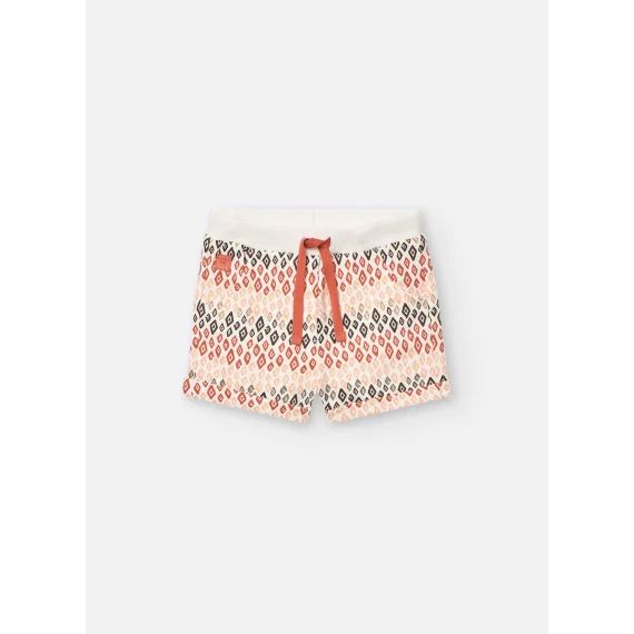 Short En Coton Avec Imprimé Ethnique Multicolore