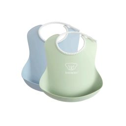 Bavoir, lot de 2 – Vert pastel/Bleu pastel