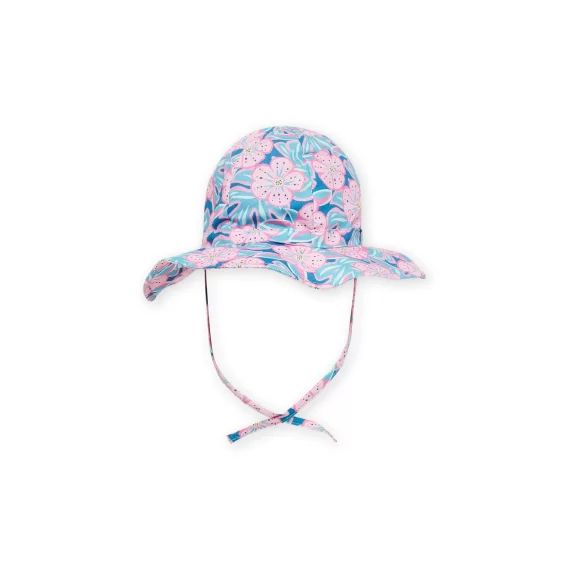 Chapeau Bleu Pétrole À Imprimé Fleuri Bébé Fille