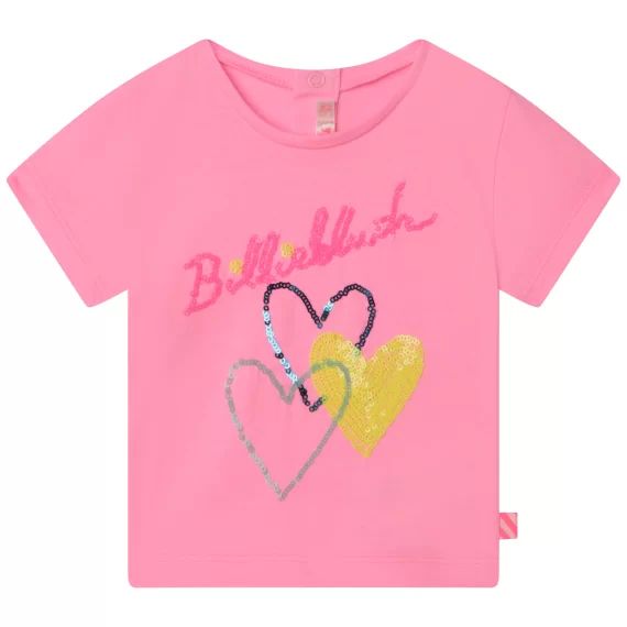 T-shirt à manches courtes Fille Rose