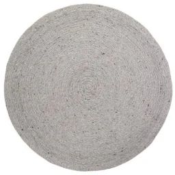 Tapis Coton Neethu Grey Par Nattiot – Ø 110 Cm – Gris – Ø 110 Cm Gris