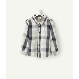 Chemise à carreaux bébé garçon vert et bleu marine –  – Soldes