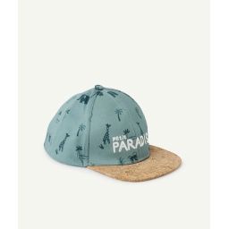 Casquette bébé garçon verte avec visière en liège –  – Soldes